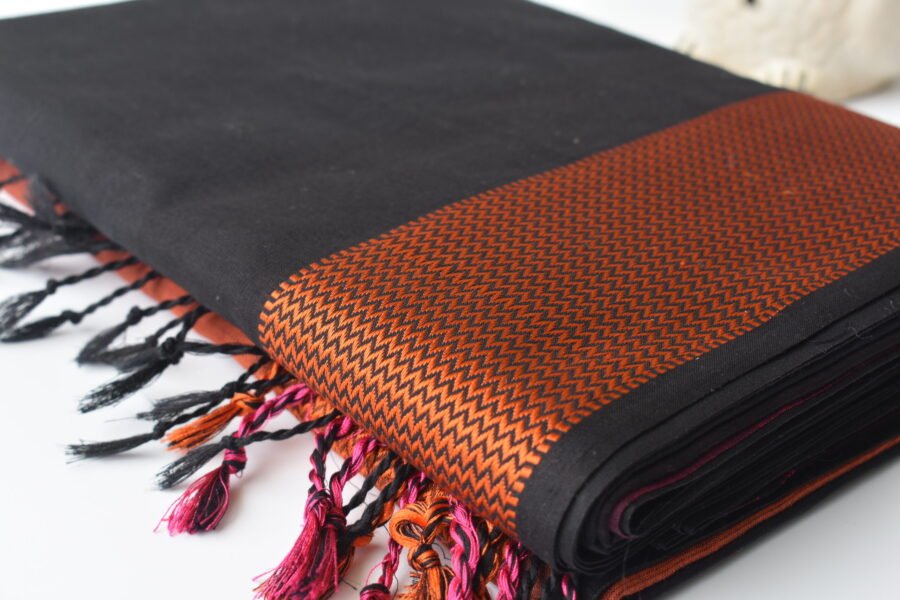 Maheshwari Mughal Black Saree - Image 6