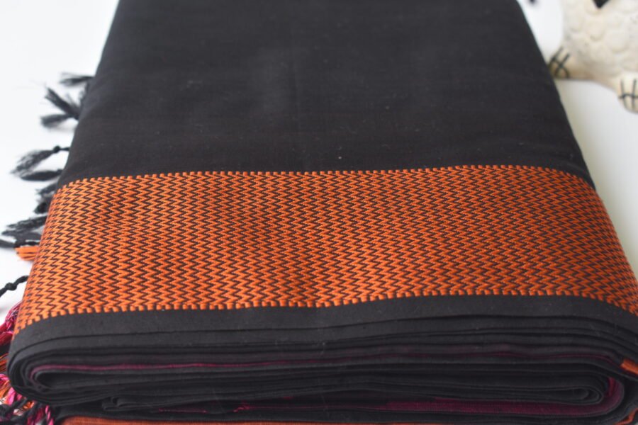 Maheshwari Mughal Black Saree - Image 22