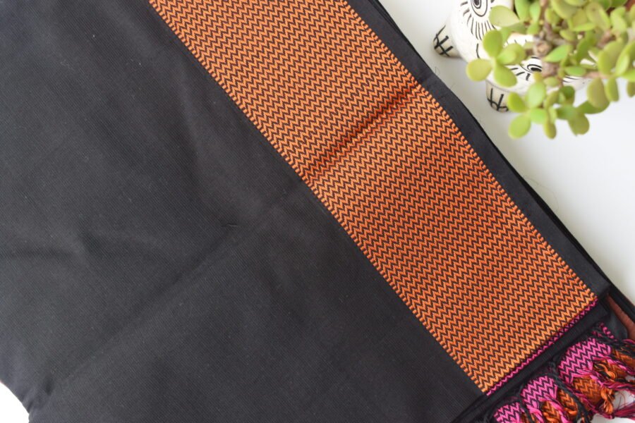 Maheshwari Mughal Black Saree - Image 18
