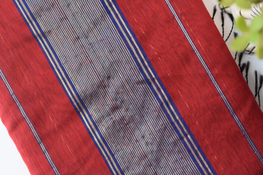 Maheshwari Narmada Border Blue Saree - Image 3