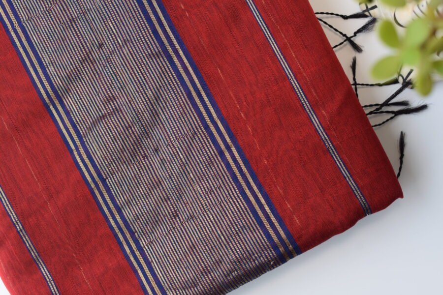 Maheshwari Narmada Border Blue Saree - Image 23