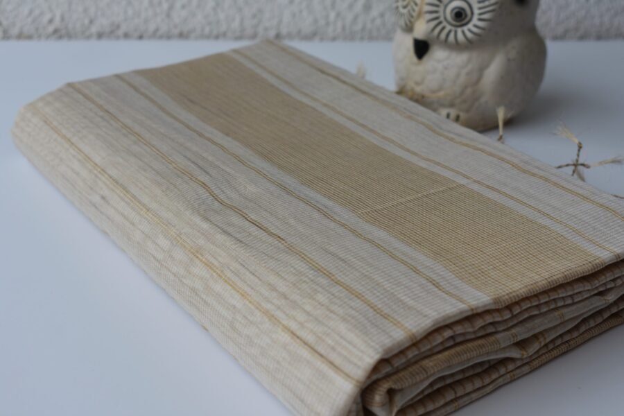 Maheshwari Tissue Beige Light Saree - Image 15