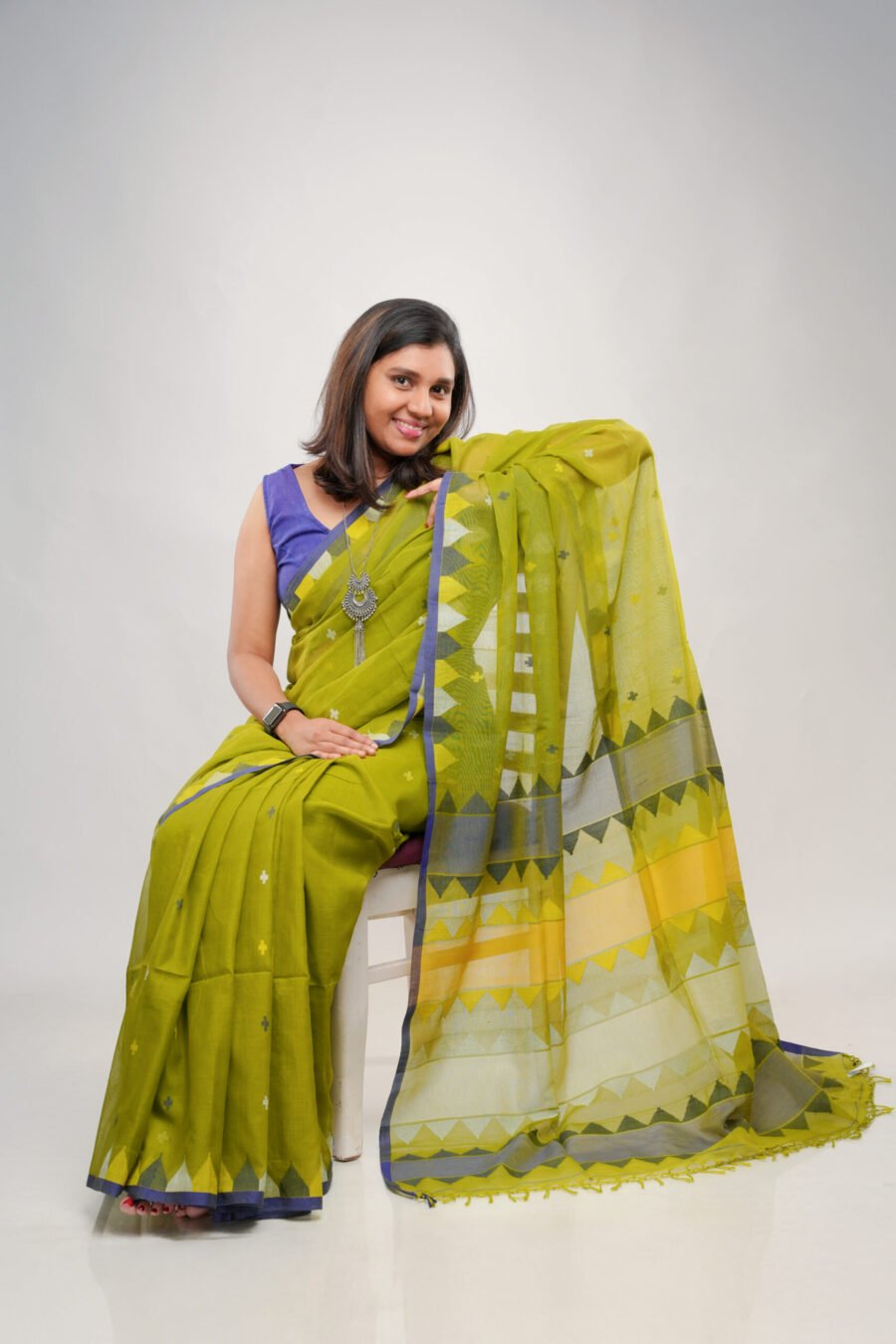 green saree