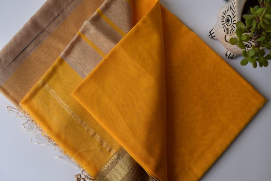 maheshwari-serene-border-yellow-saree