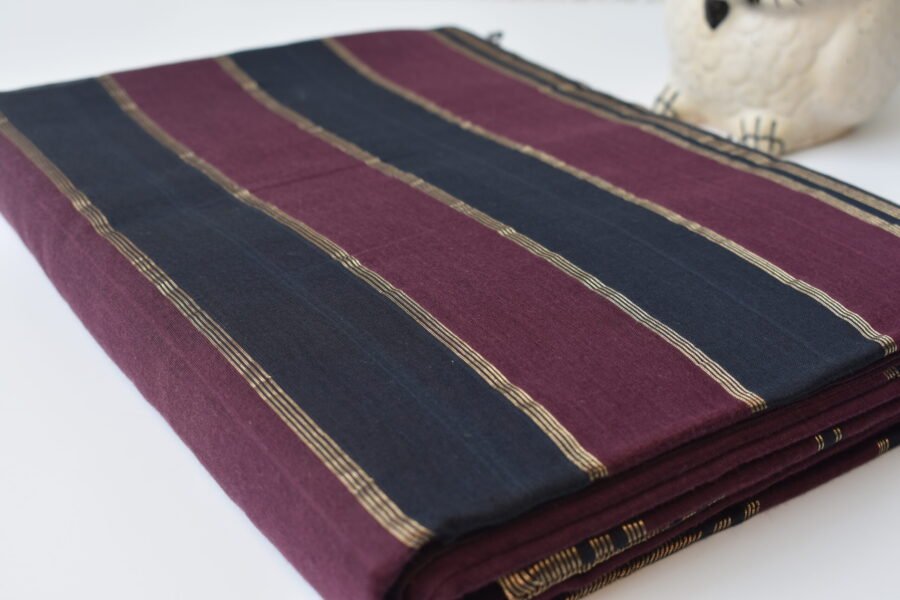 maheshwari-heavy-border-plum-saree