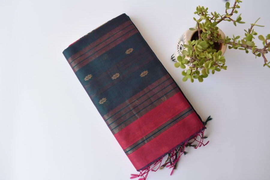 maheshwari-serene-border-redgreen-saree