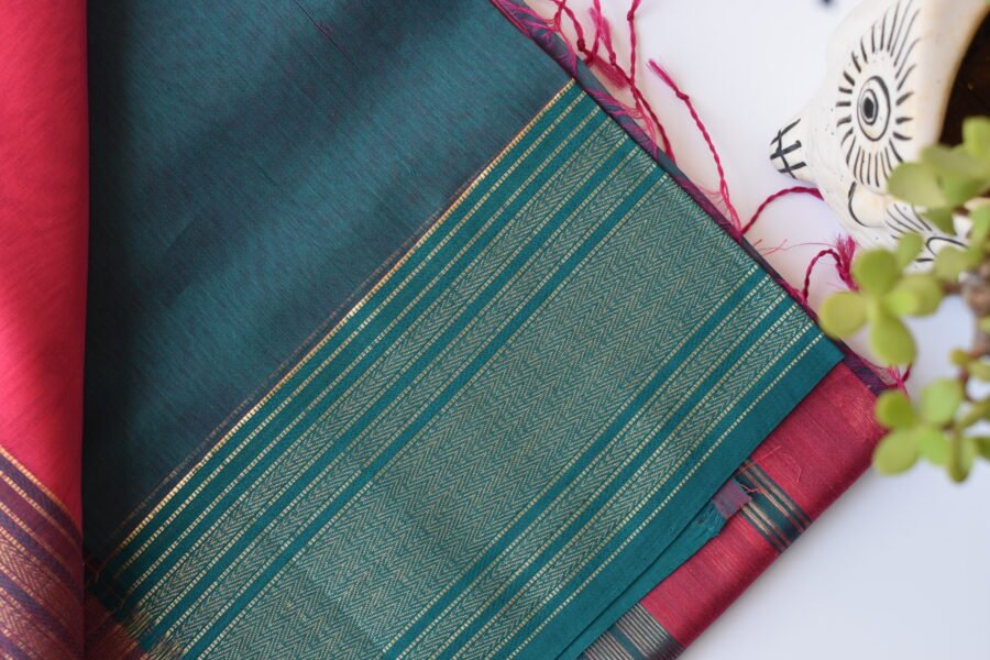 maheshwari-serene-border-redgreen-saree