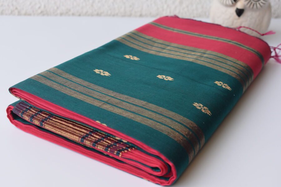 maheshwari-serene-border-redgreen-saree