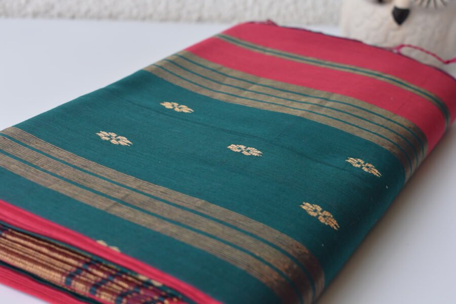 maheshwari-serene-border-redgreen-saree