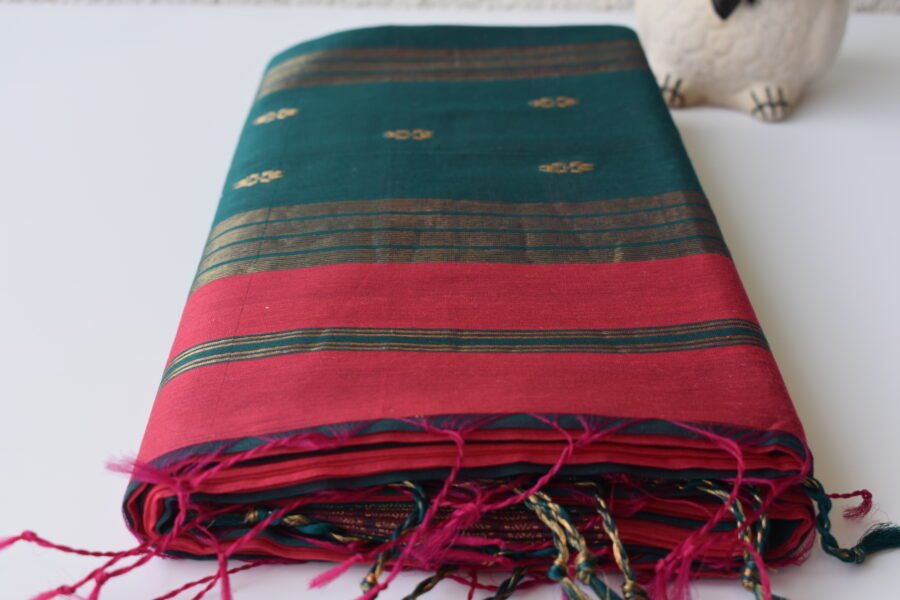 maheshwari-serene-border-redgreen-saree