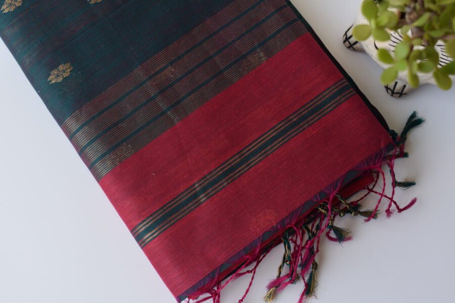 maheshwari-serene-border-redgreen-saree