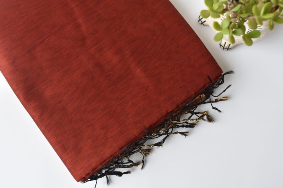 Maheshwari Patti Border Red Saree - Image 16