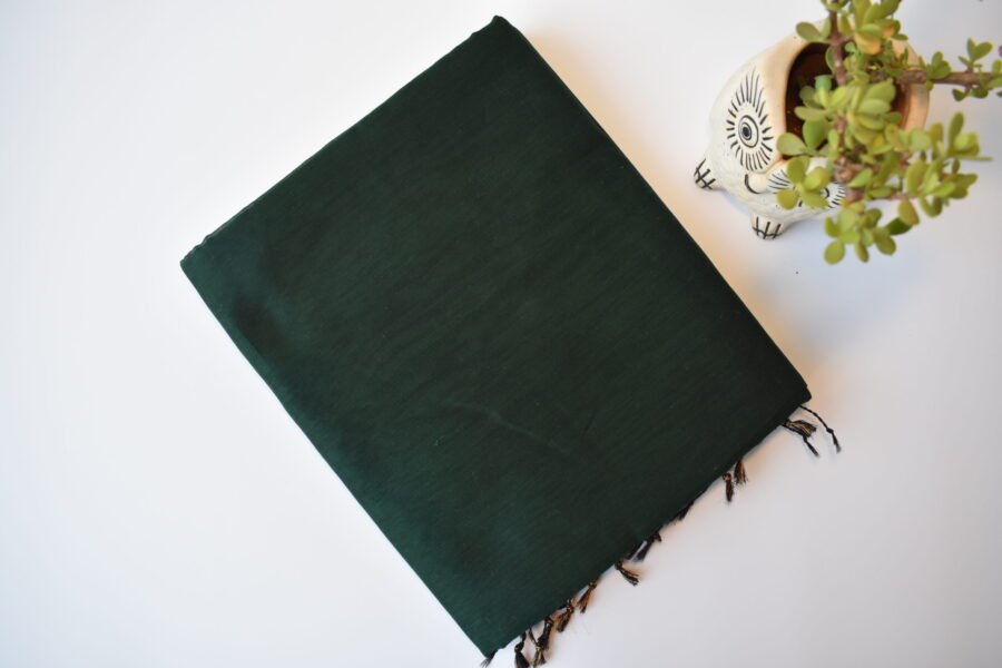 Maheshwari Patti Border Green Saree