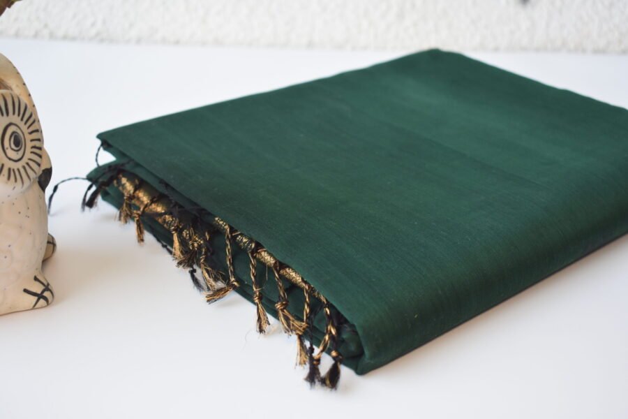Maheshwari Patti Border Green Saree - Image 10