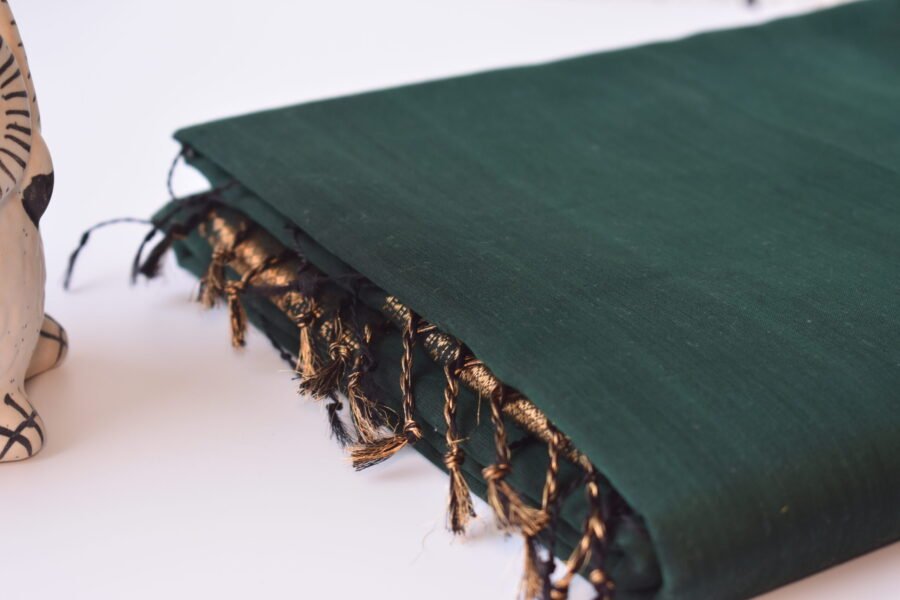 Maheshwari Patti Border Green Saree - Image 7