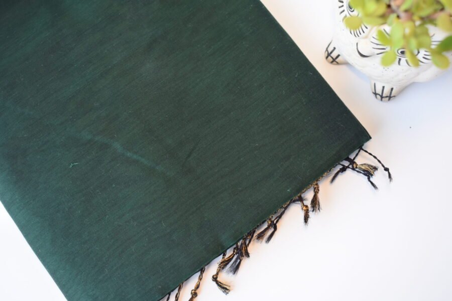 Maheshwari Patti Border Green Saree - Image 3