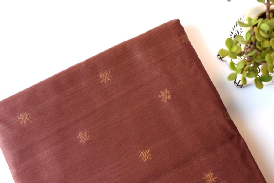 Maheshwari Chameli Border Dusty Rose Saree - Image 4