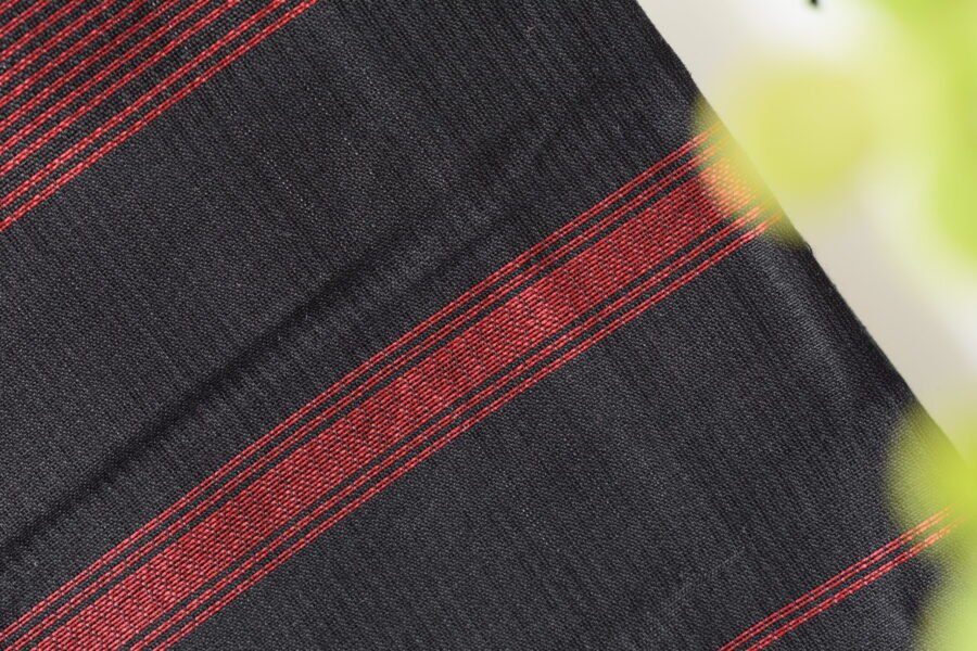 Maheshwari V Border Black Saree - Image 5